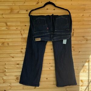 Levi's 512 Bootcut Sz 16 Dark Blue Denim Jeans Perfectly Slimming